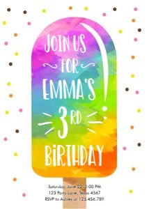 Birthday Invitation Big Popsicle design preview