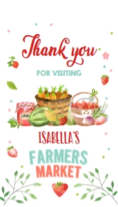 Favor Tags Farmers Market White design preview