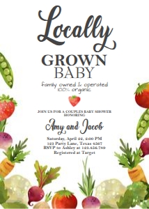 Baby Shower Invitation Farmers Market White design preview