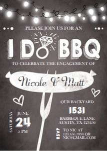 Engagement Invitation I Do BBQ design preview