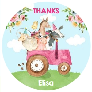 Tags Farm Animals Tractor Girl Blue design preview