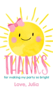 Favor Tags Sunshine Girl design preview