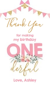 Favor Tags Miss Onederful design preview