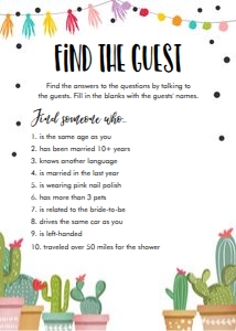 Game Bridal Find The Guest Cactus design preview