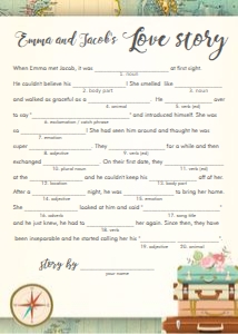 Game Mad Libs Travel design preview