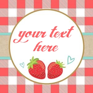 Jam Labels Strawberry design preview