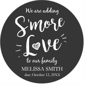 Smore Love Tag Black design preview