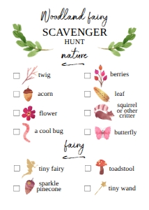 Scavenger Hunt Woodland Fairy design preview