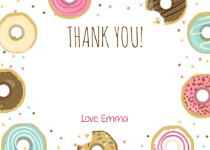 Thank You Card Donut Pink Write design preview