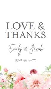 Thank You Favor Tags Botanical Flowers Love and Thanks: Thank You Favor Tags Botanical Flowers Love and Thanks