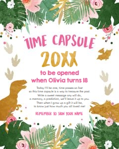 Time Capsule Dinosaur Girl design preview