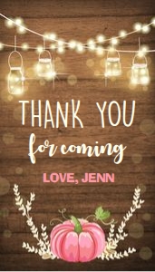 Favor Tags Pumpkin Pink 2 design preview