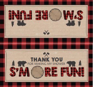Treat Bag Toppers Lumberjack design preview