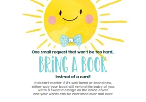 A Ray Of Sunshine Bring a Book Card Boy design preview