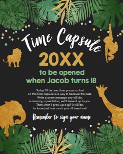 Time Capsule Safari Animals Boy Chalk design preview