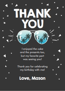 Thank You Card Two Cool Chalk design preview