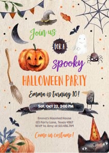 Halloween Invitation Kraft design preview