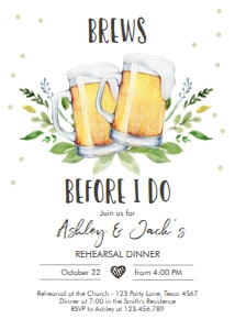Brews before I Do Invitation design preview