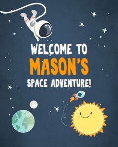 Welcome Sign Space Boy design preview