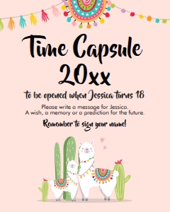 Time Capsule Llama Pink design preview