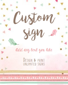 Custom Editable Sign Feathers design preview