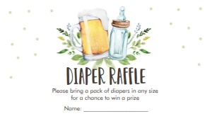 Diaper Raffle Ticket Brewing White: Diaper Raffle Ticket Brewing White