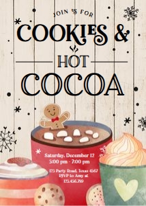 Cookies and Cocoa V2 Wood design preview