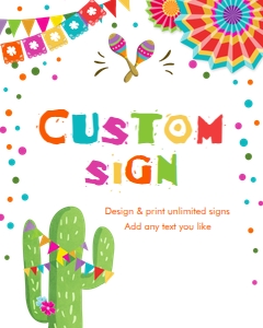 Editable Sign Fiesta Cactus design preview