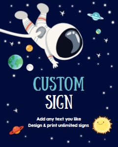 Editable Custom Sign Space design preview