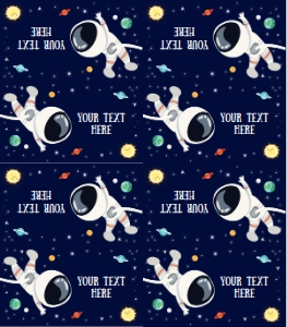 Food Labels Space Boy design preview