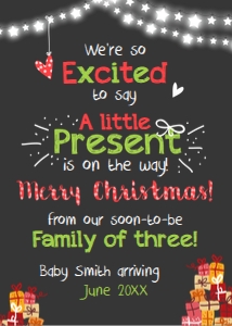 Pregnancy Reveal Christmas design preview
