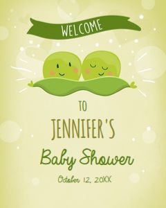 Welcome Sign Peas in a Pod Green design preview