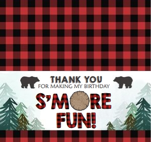 Treat Bag Topper Lumberjack Forest White design preview