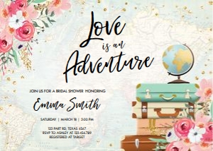 Bridal Shower Invitation Miss to Mrs Love is an Adventure design preview