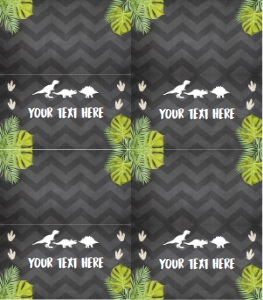 Food Label Dinosaur Chalk 0043 design preview