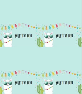 Food Labels Llama Sunglasses Blue 0079 design preview