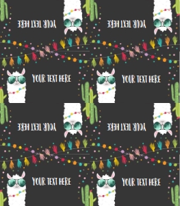 Food Labels Llama Black design preview
