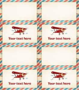 Food Labels Vintage Airplane 0011 design preview