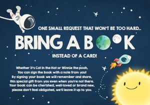 Bring a Book Card Outer Space design preview