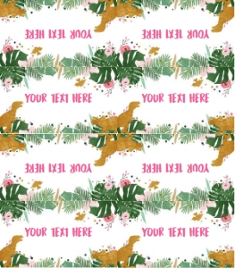 Food Labels Gold Dinosaur Girl 0146 design preview