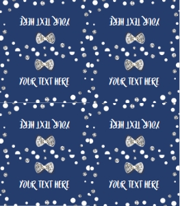 Food Labels Mr Onederful Navy Silver design preview
