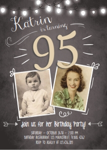 Birthday Invitation Adult 95 design preview