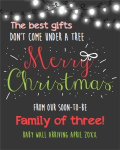 Pregnancy Reveal Merry Christmas Sign design preview