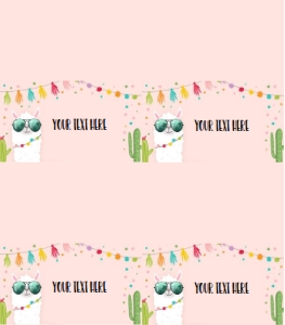 Food Labels Llama Sunglasses Pink 0079 design preview
