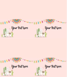 Food Labels Llama Pink 0079 design preview