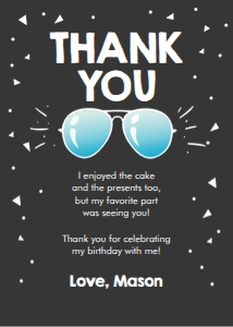 Thank You Card Two Cool Regular Chalk design preview