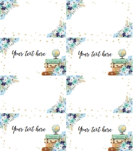 Food Labels Miss to Mrs Travel Blue 0030 design preview