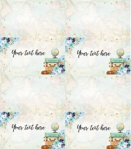 Food Labels Miss to Mrs Travel Blue Map 0030 design preview