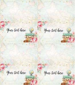 Food Labels Miss to Mrs Travel Pink Map 0030 design preview