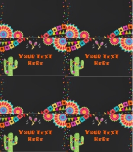 Food Labels Fiesta Chalk design preview